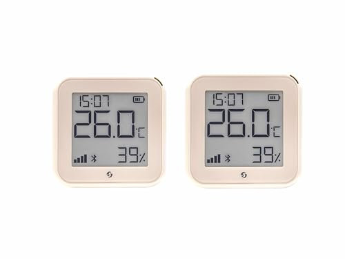 SHELLY WLAN-Temperatur- u. Feuchtigkeitssensor Plus H&T Gen. 3, BT, Ivory, 2 Stück