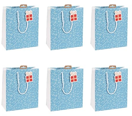 Eurowrap X-30918-3Cpack 6 Geschenktaschen Excellia 21,5x10,2x25,3cm Punkte
