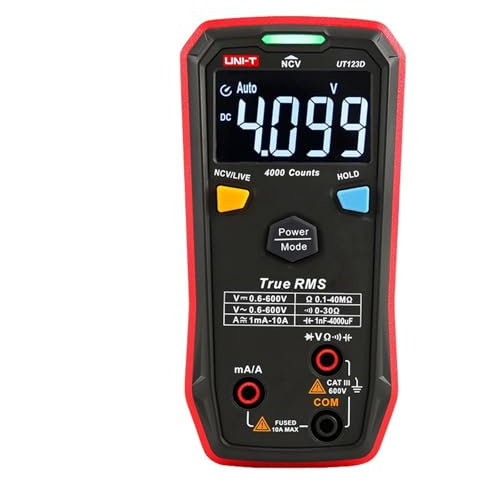 KMGUZRRWD Multimètre numérique Intelligent UT123D True RMS EBTN Affichage DC AC Tension Courant Testeur Capacimètre Instruments de Mesure