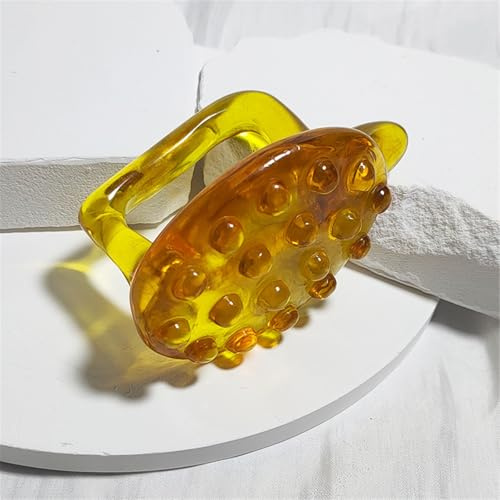 LVYUDS Tragbar Entstopfung Meridian Bürste Gua Sha Harz Meridian Pressure Brush Abnehmen Gestaltung Gesicht Körper Massagebürste Schönheit Zuhause(2pcs,Amber)