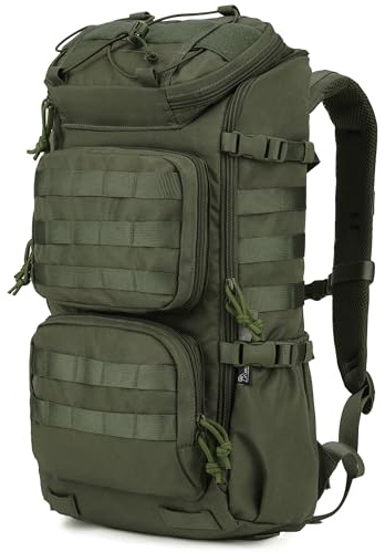 Mardingtop Taktisk militärryggsäck 28 l, molle system vandringsryggsäck för utomhus, vandring, bergsklättring och resor sport, 28 l armé grön, 40