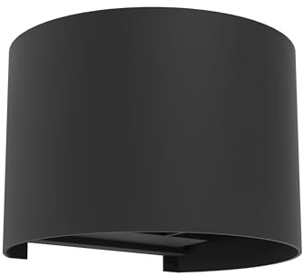 EGLO Calpino 3 LED-utomhuslampa, utomhus-vägglampa med upp- och nedåtriktat ljus, utomhusbelysning i svart aluminium, varmvitt ljus, IP54