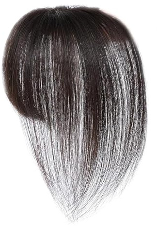 Clip-in Pony, osynlig konstgjord pony för kvinnor, andningsbar äkta hårdel justerbar naturlig för uttunning hår daglig styling
