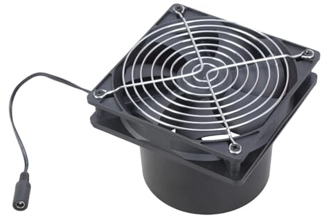 Btgghytr Ventilatore per condotto da 12 cm, potente aspiratore in linea, 12 V, booster di scarico dell'aria per interni, per officina, cantina, tenda in linea, per tende da coltivazione