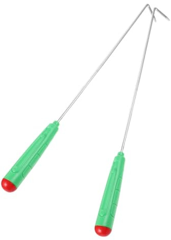 PERSELOSO 2pièces Tisonnier Long Pratique Pour Feu De Camp Résistant Chaleur Outil Multifonction Pour Barbecue Extérieur Et Cheminée Camping Et Usage Domestique