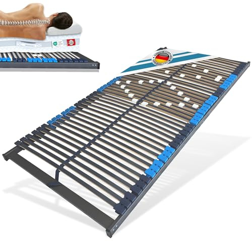 Matratzen Perfekt 7-Zonen Lattenrost 100x200cm 8,5cm Hoch Starr | Fertig montiert 42 Buchenleisten verstellbare Schulterzone Made in Germany belastbar bis 250 kg