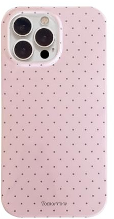 Reownest Handyhülle für iPhone 13 Pro Polka Dot Hülle, Cute Mode Wellenpunkt Muster Aesthetic Design Case für Frauen Mädchen, Weiche TPU Cover Ultra Dünne Silikon Stoßfest Schutzhülle-Rosa