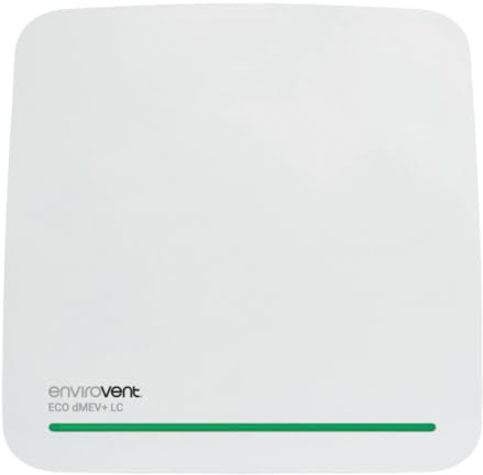 ECO DMEV+ T LC Centrifugal Fan Envirovent, 100mm, Timer Function, Below 20dB, White