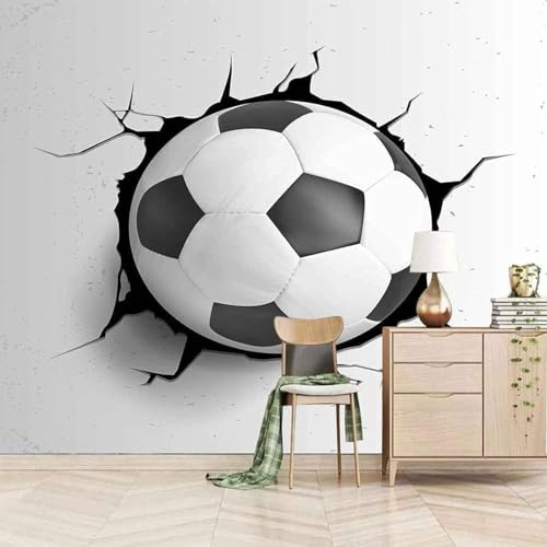 Minimalist Three Dimensional Football Creative Art 3D Wallpaper Easy Install Feature Office Living Room Sofa Bedroom TV Background Wall Decoration-300cm×210cm