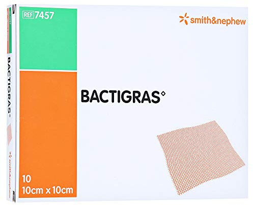 BACTIGRAS antiseptische Paraffingaze 10x10 cm