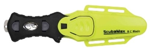 ScubaMax Compact Scuba Diving Knife, Stainless Steel Drop Tip BCD Knife, 420 Stainless Steel Blade, Compact Knife for Scuba Diving, Outdoor, & Survival Use (NY)