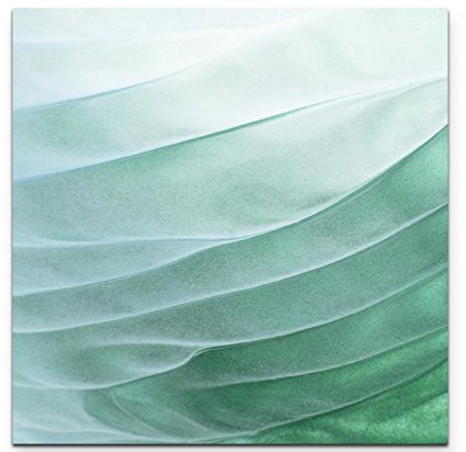 Leinwandbilder | Bilder Leinwand 90x90cm Abstrakt – grüne Wellen