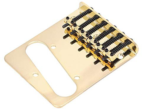 Dilwe Telecaster Gitarrbro, metallgitarrbro med skruvskiftnyckel för TL Tele Telecaster elgitarr för enkel spole pickup (guld)