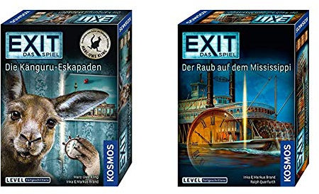 KOSMOS 695071 EXIT - Das Spiel - Die Känguru-Eskapaden, für Fans von Marc-Uwe Kling's Känguru-Geschichten & Das Spiel - Der Raub auf dem Mississippi, Level: Fortgeschrittene