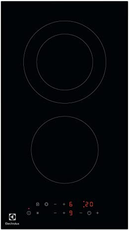 Electrolux domino vetroceramica 29cm 2900w nero LHR3233CK