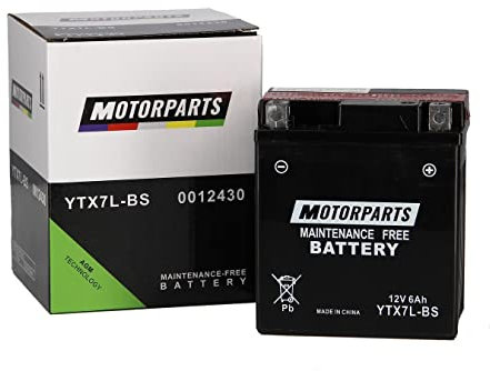 BATTERIA MOTORPARTS MINARELLI YTX7L-BS 12V 6AH COMPATIBILE CON HONDA SH 150 I 150 2005 2008 SENZA MANUTENZIONE COMPLETA SPECIFICA MOTO SCOOTER