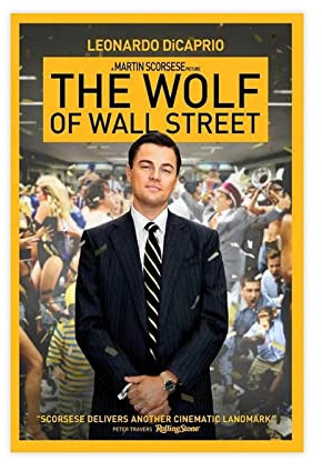 RIPEX Filmposter The Wolf of Wall Street, Leinwand, Schlafzimmer, Dekoration, Sport, Landschaft, Büro, Raumdekoration, Geschenk, ohne Rahmen, 40 x 60 cm