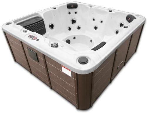 CANADIAN SPA CO. Winnipeg UV Hot Tub Outdoor Winterfest, 6 Personen Hot Tub mit LED Beleuchtung und Isolierabdeckung