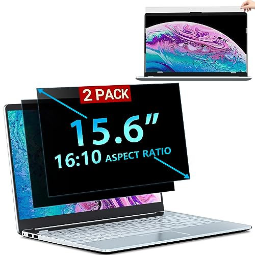 2 Pack Stary Laptop Privacy Screen 15.6 Inch 16:10 Aspect, [Anti-Spy] [Anti Glare] Removable Privacy Screen Filter for 15.6 Laptop, Anti-Scratch Laptop Screen Privacy Shield for 15.6 Inch Laptop