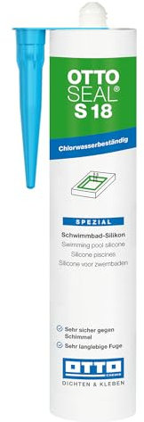 OTTOSEAL S18 silicone per piscina 310 ml, incl. beccuccio kör4u (grigio seta)