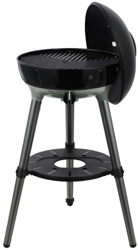 Barbacoa de gas portátil CADAC Carri Chef 40 – 30 mbar – Parrilla de 40 cm con patas ajustables, tapa cortavientos y termómetro – Ideal para camping y picnics - Uso en exteriores