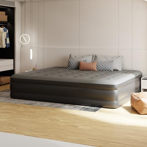 HAGO Materasso ad aria di alta qualità, 200 x 160 cm, autogonfiabile, pompa per gli ospiti, letto da viaggio, letto di emergenza, letto matrimoniale