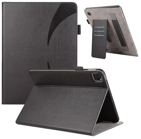 Handyhülle für iPad 5/6/7/9.7/Apple iPad Air 2 Hülle Premium Lederhülle Klappbar Flip Case Tasche Magnet Kartenfach Standfunktion Schutzhülle für iPad 5/6/7/9.7/Apple iPad Air 2 -Schwarz
