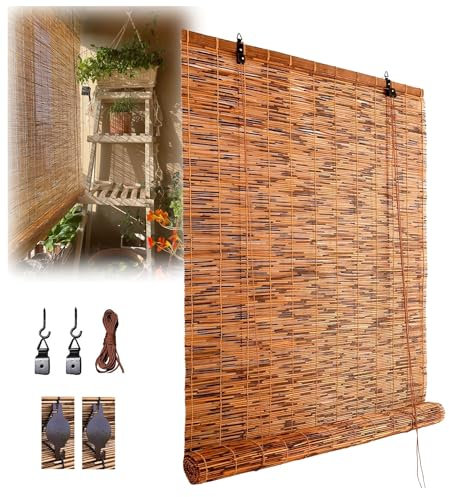Bambusrollo Garten Outdoor Privacy Shades Für Balkon Terrasse Veranda Pergola Sichtschutz 48 52 62 72 82 92 102 112 122 132 142 152 162cm Bambus Rollo Jalousine Jalousie Raffrollo