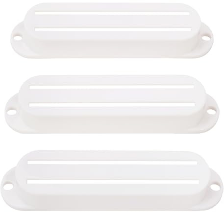 Banworks Mini Humbucker Dual-Coil Hot Rail Pickup Abdeckungsrahmen | Für Strat-Gitarren Packung mit 3 Dual-Coil Tonabnehmerabdeckungen JT/SYQG-05 Weiß