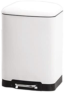 GBEVAUEIO Bacs de Recyclage Poubelle à pédale en Acier Inoxydable 6L/10L/12L, Cuisine avec Couvercle, Panier Poubelle carré, Salle de Bains, Poubelle étroite Corbeille à Papier(12L)