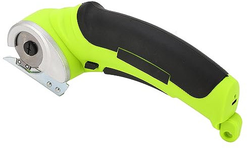 Ausla Electric Scissors, 240RPM Speed Carpet Fabric Cutter Snips Dressmaking Scissors Rechargeable Cordless Cutting Tool with Safety Lock Switch for Leather Carpet Sponge (Light Green)