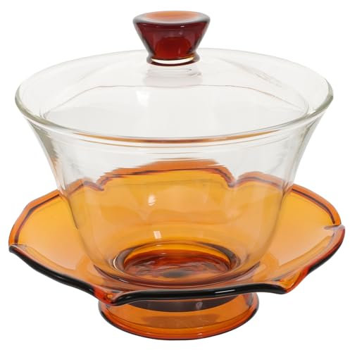 MOLUCKFU 1satz Teeglas Mit Deckel Im Chinesischen Stil -tee-ceremony Tasse Mit Unterteller Für Grünen Und Weißen Tee Kompakt Und Tragbar Perfektes Für Teeliebhaber