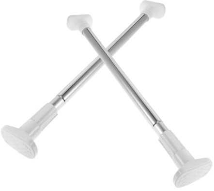 ROMISBABA 2 Piezas Barra Telescópica Para Secar Ropa De Barra De Tensión Para Armario Sin Taladrar De Acero Inoxidable Para Colgar Ropa Cuarto De Baño