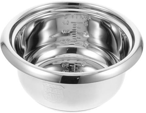 PAMINGONO Rice Cooker Stainless Steel Inner Pot Replacement Black Liner for Household Electric Rice Cooker