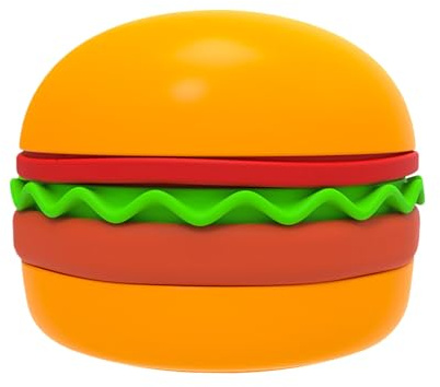 gamelle Design ludique - Mangeur Lent du Chat | Feeder de Puzzle de Chat | 5 en 1 Hamburger Design Interactive Maze Great Treat Dispensher Dispensver pour Anti-étouffement, soulagement du