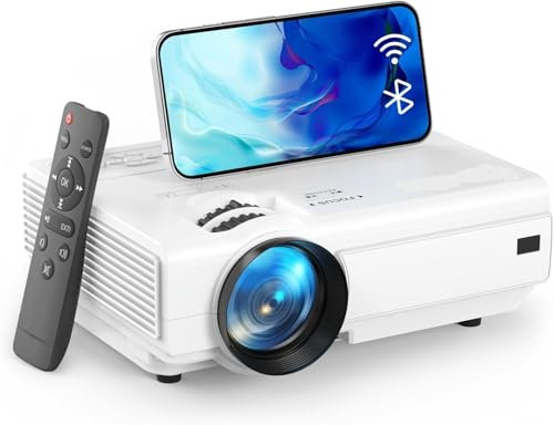 Visspl 2025 Upgraded 15000L WiFi Bluetooth Projector, Portable LCD Projector HD 1080P Supported, Home Theater Compatible with TV Stick/HDMI/USB/AV/Laptop/iPhone/Android