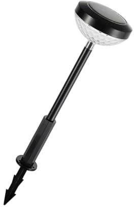 ibasenice Luce solare per prato palo da giardino del esterne lampada Percorso illuminazione all'aperto luce del paesaggio del percorso addominali Nero