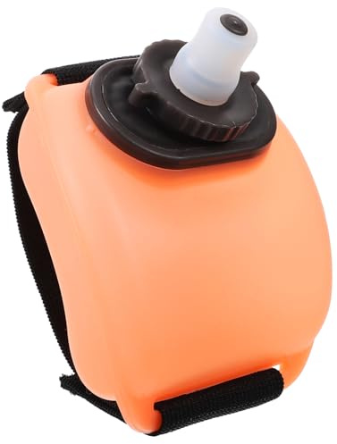 JUMPLAWN Botella De Agua Deportiva Portátil Pulsera Semi-transparente Naranja, Ligera Gran Capacidad, Adecuado Para Correr, Ciclismo y Maratón, Soporte Para Agua Para Ejercicio Al Aire Libre