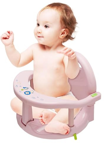 Zahoken Asiento De Bañera Para Bebé, Silla De Baño Plegable Antideslizante Para Bebé, Silla De Bañera Infantil Con Potentes Ventosas, Sillas De Baño Para Bebés, Asientos De Baños Para Bebés
