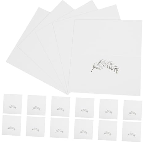 Healifty 50pezzi Segnaposto Forma Foglia Verde Per Posti Sedere Al Design Acquerello Biglietti Vuoti Per Decorazioni Per Matrimoni Cene e Feste