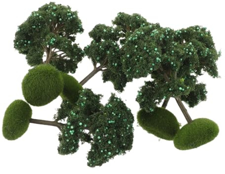SUPVOX 5pièces Arbres Miniatures Artificiels pour Décoration De Micro-Paysage Éléments De Plastique Modèles De Pommiers pour Table De Sable Ou Bricolage