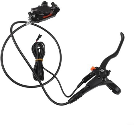 Honseadek Set freno a disco idraulico per bici elettrica, cambio di potenza, materiale in lega di alluminio, sistema di freno olio anteriore posteriore, lunghezza alloggiamento 850 mm 1550 mm