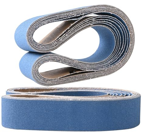 UMXIUO Slipband 50 x 1 020 mm, 8 stycken slipband 40/60/80/120 slippapper för polering och slipning av metall, trä, rost och glas