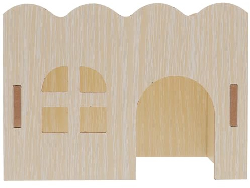 Toyvian Maison pour Petits Rongeurs Bois avec Fenêtre Ventilée Refuge Confortable et Intérieur pour Cochon Hamster et Chinchilla
