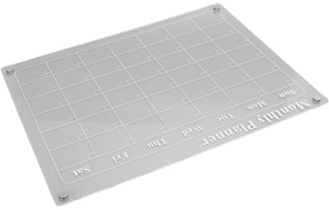 Spacnana Kalenderplaneringstavla i Akryl, Magnetisk Whiteboard för Torrradering för Måltidsplanering med 6 Markörer 15,7 X 11,8 Tum för Hemmakontorsorganisation