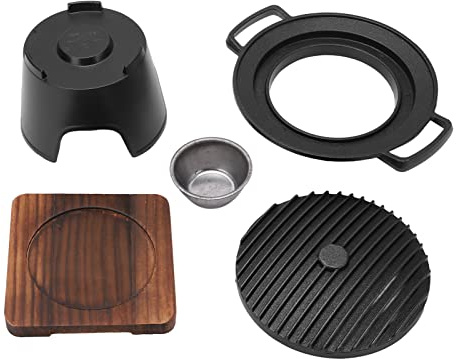 Adfaga Mini barbecue grill set portatile Hibachi da tavolo per picnic in campeggio e cucina all'aperto in alluminio pressofuso per alimenti, design compatto e leggero per 1 o 2 per