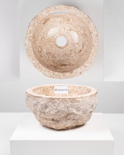 wohnfreuden 30 cm lavabo in marmo crema piccolo bagno pietra naturale lavatoio