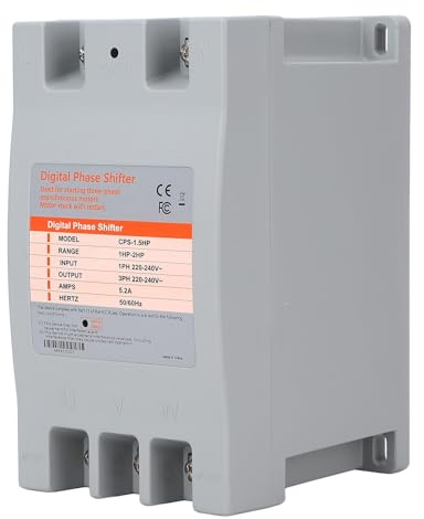Aatraay Desplazador de Fase Digital Industrial, Convertidor Monofásico a Trifásico para Equipos de Motor con Diseño Compacto, Conversión de Energía Eficiente