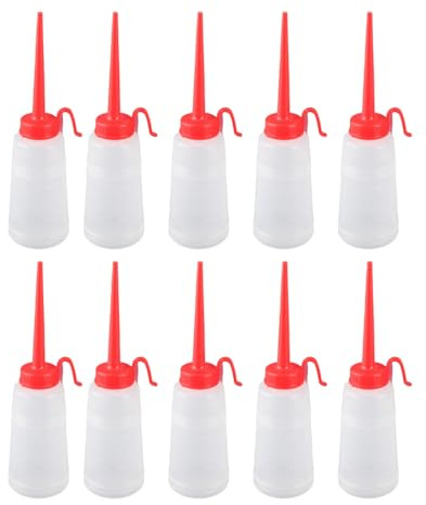 HEEPDD 10 Pcs Sewing Machine Oiler with Long Angled Oil Bottle, Plastic Oil Dispenser for Lubricating Sewing Machines and Small Equipment, 160ml Capacity for Smooth Operation
