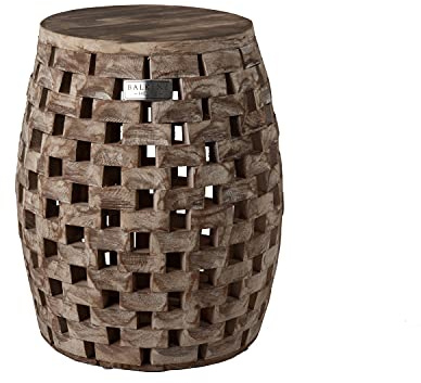Patio Sense 62419 Maya Oval Garden Stool, Natural